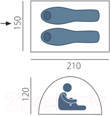 Палатка BTrace Space Arten / T0481 (синий)- фото2