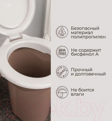 Ведро-туалет Бытпласт Лотос / 4312264- фото7