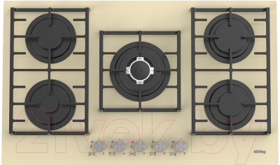 Газовая варочная панель Korting HGG 9835 CTB- фото