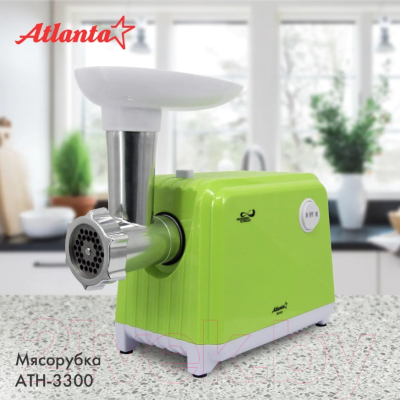 Мясорубка электрическая Atlanta ATH-3300 (зеленый)- фото5