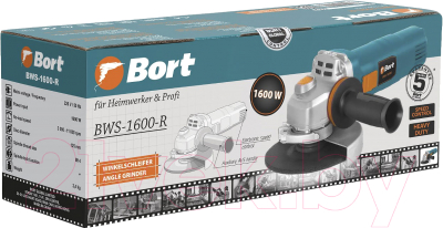 Угловая шлифовальная машина Bort BWS-1600-R (93411157)- фото5