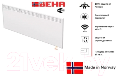 Конвектор Beha PV 15 Wi-fi / 810424- фото3