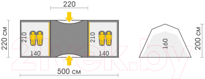 Палатка Talberg Base 4 / TLT-025 (зеленый)- фото4