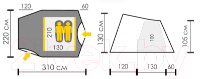 Палатка Talberg Sund 2 Plus / TLT-070 (зеленый)- фото4