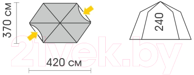 Туристический шатер Talberg Arbour Sahara / TLT-032S (серый)- фото2