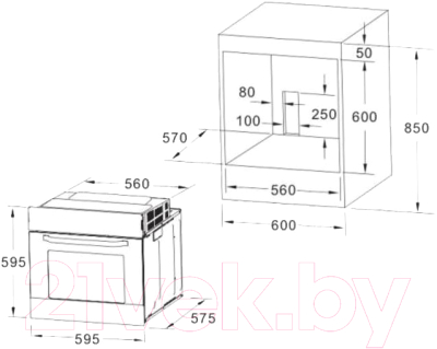 Электрический духовой шкаф Akpo PEA 7009 SED05 BL (CRT)- фото2
