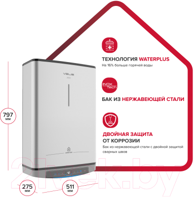 Накопительный водонагреватель Ariston Velis LUX Inox PW ABSE WiFi 50- фото6