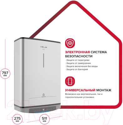 Накопительный водонагреватель Ariston Velis LUX Inox PW ABSE WiFi 50- фото7