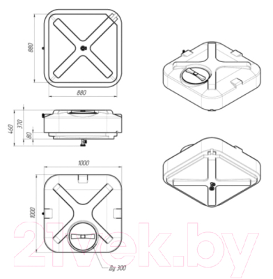Бак для дачного душа Rostok Без подогрева- фото2