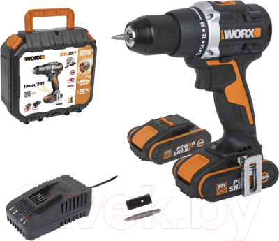 Аккумуляторная дрель-шуруповерт Worx WX102 (кейс)- фото8