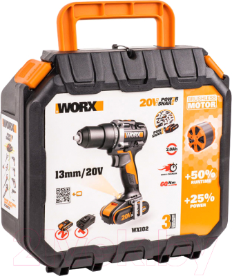 Аккумуляторная дрель-шуруповерт Worx WX102 (кейс)- фото9