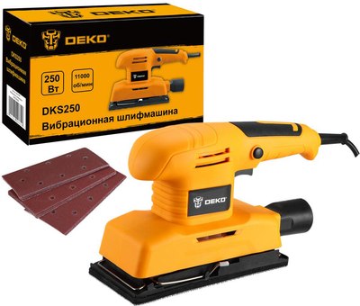 Вибрационная шлифовальная машина Deko DKS250 / 063-4199- фото