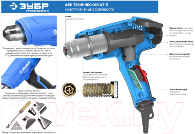 Строительный фен Зубр ФТ-П1800- фото9
