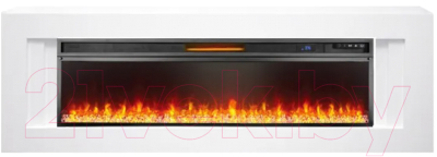 Каминокомплект Смолком Line V60 + Vision 60 LOG LED (бьянко белый)- фото