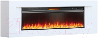 Каминокомплект Смолком Line V60 + Vision 60 LOG LED (бьянко белый)- фото2