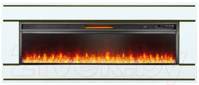 Каминокомплект Смолком Valerie V60 + Vision 60 LED (бьянко белый)- фото