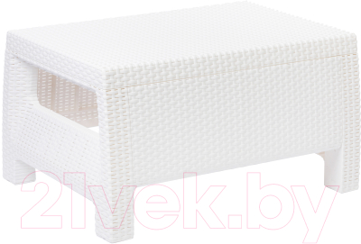 Кофейный столик садовый Альтернатива Ротанг-плюс / М8421 (белый)- фото