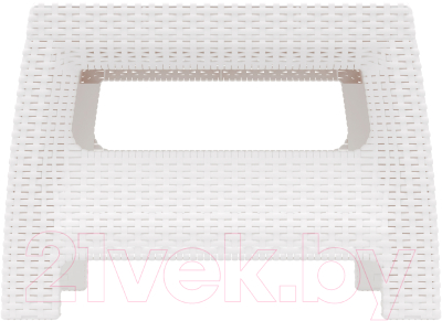 Кофейный столик садовый Альтернатива Ротанг-плюс / М8421 (белый)- фото3