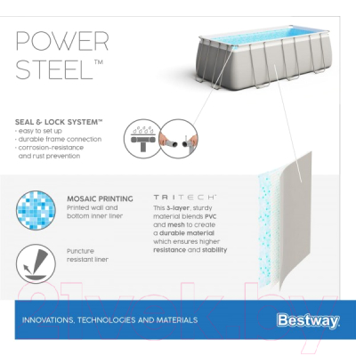 Каркасный бассейн Bestway Power Steel 56441- фото8