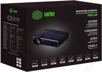 Проектор Cactus CS-PRO.09WT.WXGA-W- фото5
