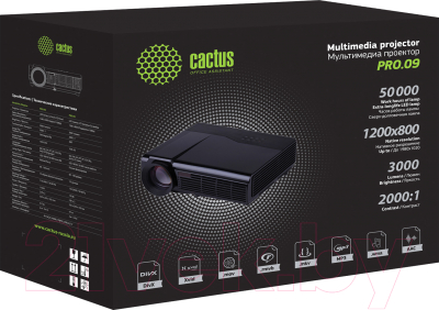 Проектор Cactus CS-PRO.09B.WXGA-A- фото5
