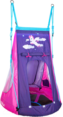 Качели Hudora 90 с палаткой Pony LED / 72149- фото