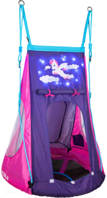 Качели Hudora 90 с палаткой Pony LED / 72149- фото2