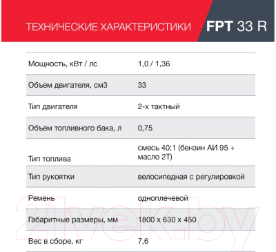 Триммер бензиновый Fubag FPT 33 R / 41045 (38709)- фото7