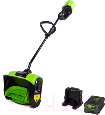 Снегоуборщик аккумуляторный Greenworks GD60SSK4 60V / 2602607UB- фото3