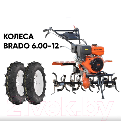 Мотокультиватор Skiper SP-1800S + колеса 6.00-12- фото2