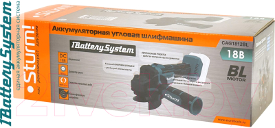 Угловая шлифовальная машина Sturm! CAG1812BL- фото10