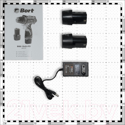 Аккумуляторная дрель-шуруповерт Bort BAB-12x2Li-FD (93413151)- фото6