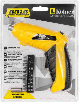 Электроотвертка Kolner KCSD 3.6S (кн3,6сцсд)- фото10