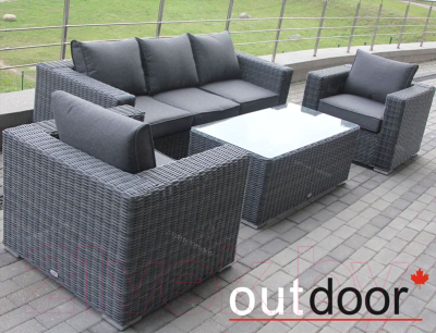 Комплект садовой мебели OUTDOOR Флорида OUT-0005 Узкое плетение- фото2