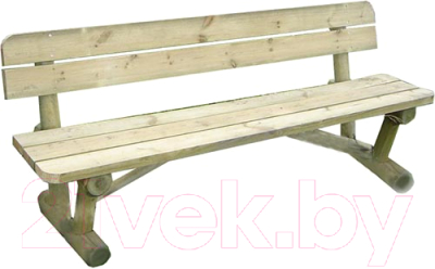 Скамья садовая Массив-Древ L200 2000x600xH810- фото