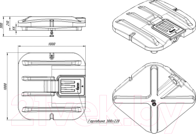 Бак для дачного душа Rostok Ok с лейкой / 2014.0110.899.001- фото10