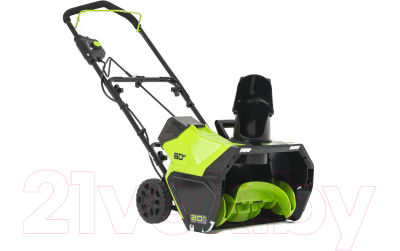 Снегоуборщик аккумуляторный Greenworks GD60PST 60V / 2602907- фото2