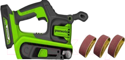 Ленточная шлифовальная машина Greenworks G24BS бесщеточная 24V / 3100607- фото2