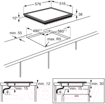 Электрическая варочная панель Electrolux EHF16240XK- фото6