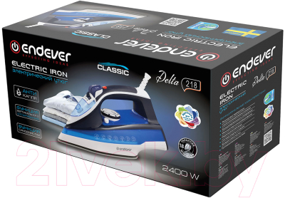 Утюг Endever Delta-218 (синий/белый)- фото6