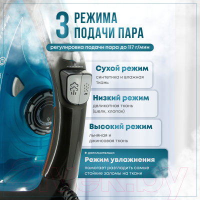 Утюг Atlanta ATH-5538 (синий)- фото4