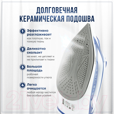 Утюг Atlanta ATH-5545 (синий)- фото3