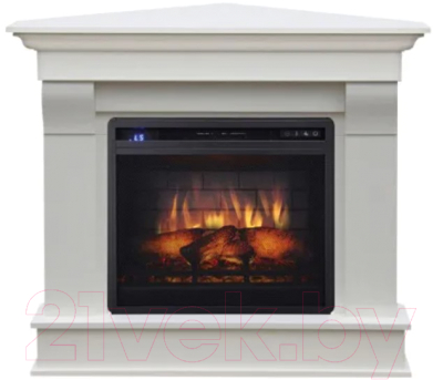 Каминокомплект Смолком Albion Corner V23 + Vision 23 EF LED 3D FX (белый ваниль)