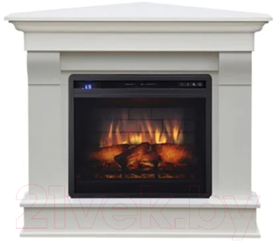 Каминокомплект Смолком Albion Corner V23 + Vision 23 EF LED 3D FX (бьянко белый)