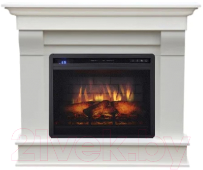 Каминокомплект Смолком Albion V23 + Vision 23 EF LED 3D FX (бьянко белый)