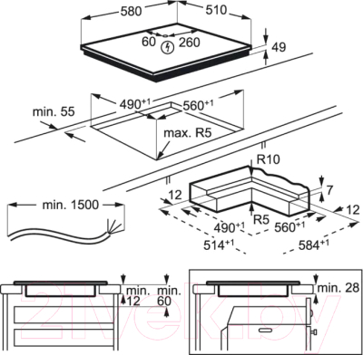 Индукционная варочная панель Electrolux EIV634- фото2