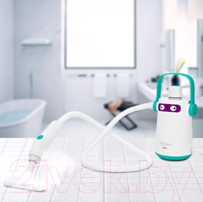 Пароочиститель Kitfort KT-9109-3 (белый/бирюзовый)- фото10