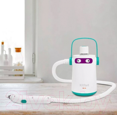 Пароочиститель Kitfort KT-9109-3 (белый/бирюзовый)- фото7