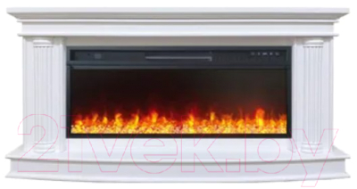 Каминокомплект Смолком Deli V42 + Vision 42 LED (бьянко белый)