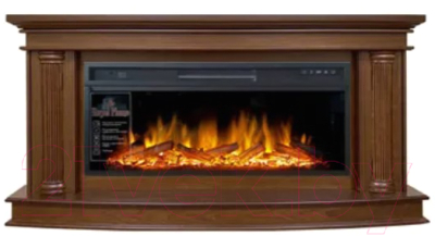 Каминокомплект Смолком Deli V42 + Vision 42 LOG LED (дуб антик)- фото